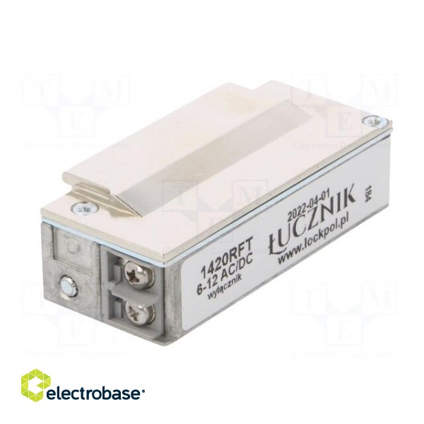 Electromagnetic lock | 6÷12VDC | with switch | 1400RFT | 6÷12VAC фото 4