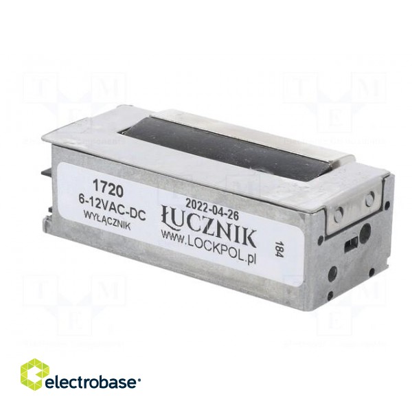 Electromagnetic lock | 6÷12VDC | with switch | 1700 | 6÷12VAC фото 6
