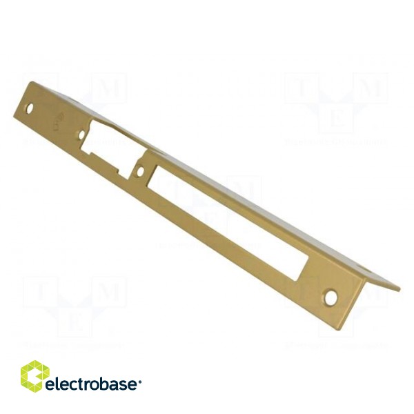 Frontal plate | angular,left | for electromagnetic lock | golden