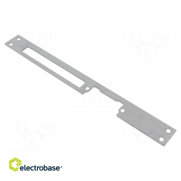 Frontal plate | long,flat | W: 25mm | for electromagnetic lock | grey