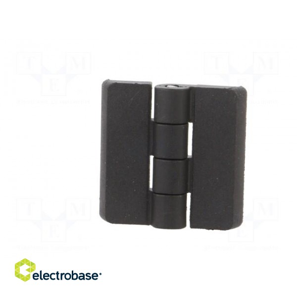 Hinge | Width: 30mm | polyamide | black | H: 30mm | with stud bolt image 2