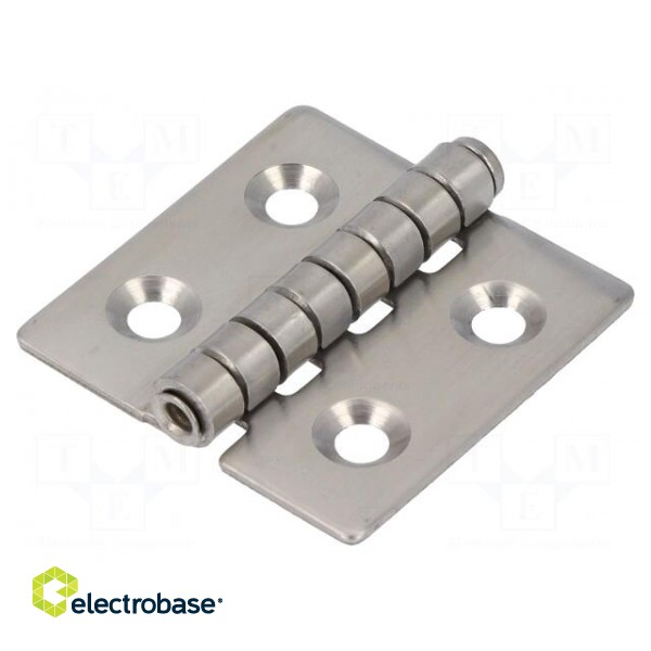 Hinge | Width: 40mm | A2 stainless steel | H: 40mm image 1