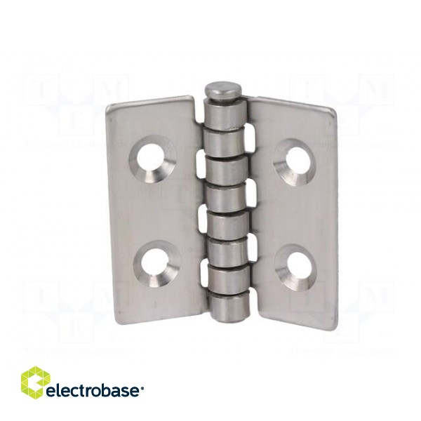 Hinge | Width: 40mm | A2 stainless steel | H: 40mm paveikslėlis 2