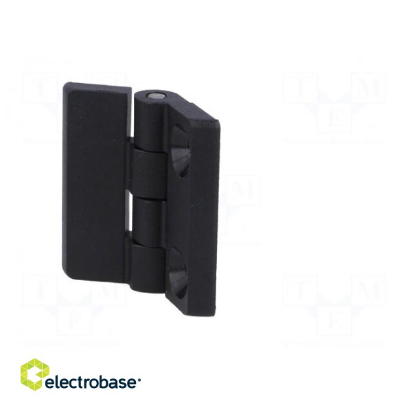 Hinge | Width: 40mm | polyamide | black | H: 40mm | with assembly stem фото 2
