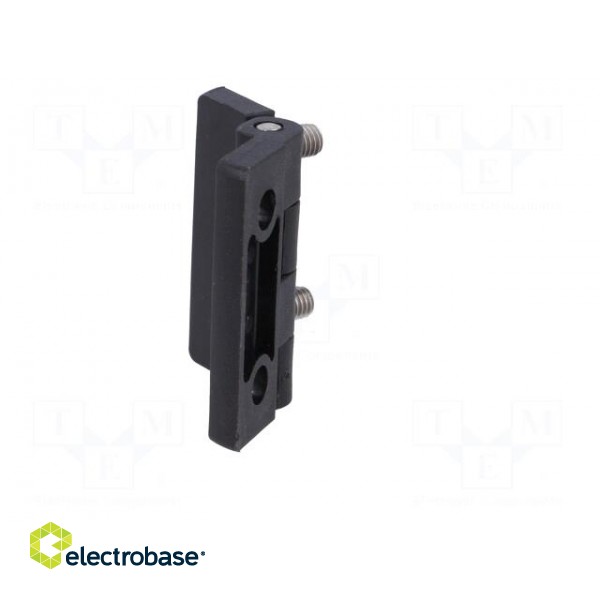 Hinge | Width: 40mm | polyamide | black | H: 40mm | with assembly stem фото 3