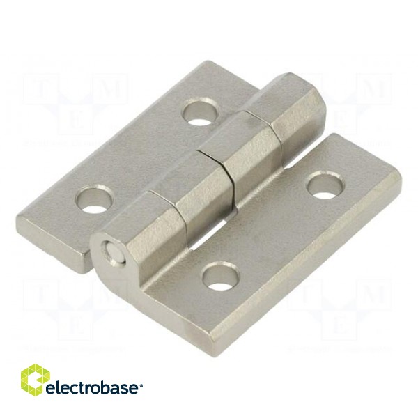 Hinge | Width: 40mm | stainless steel | H: 45mm | without regulation paveikslėlis 1
