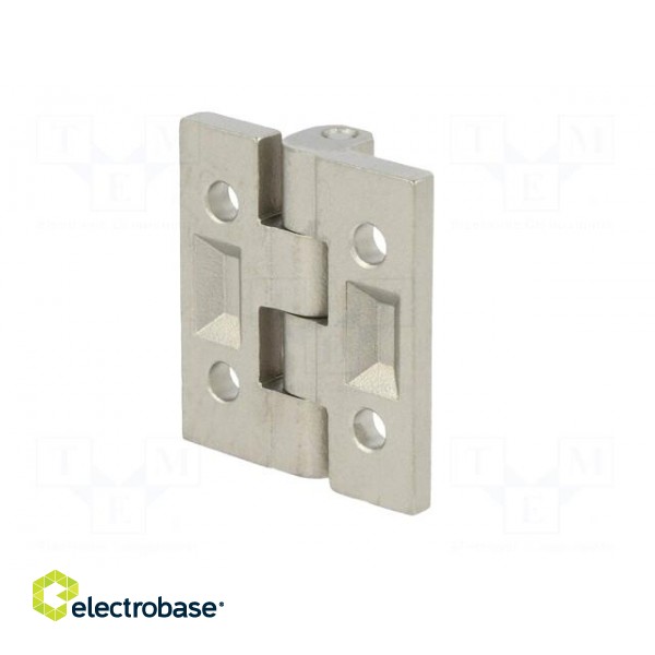 Hinge | Width: 40mm | stainless steel | H: 45mm | without regulation image 6
