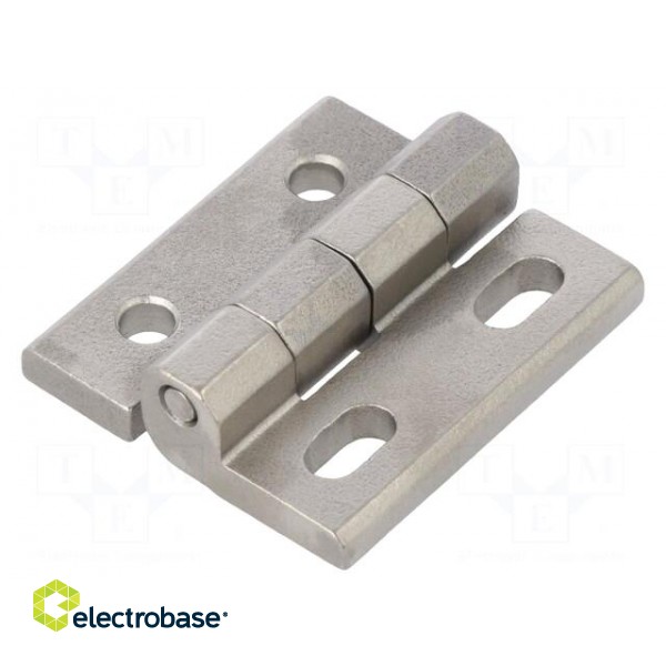 Hinge | Width: 40mm | stainless steel | H: 45mm | without regulation image 1