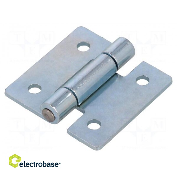 Hinge | Width: 40mm | zinc-plated steel | H: 40mm image 1