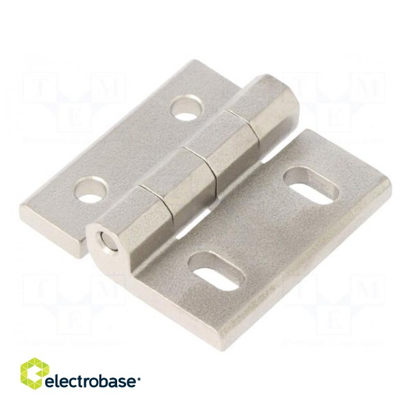 Hinge | Width: 45mm | stainless steel | H: 45mm | without regulation image 1
