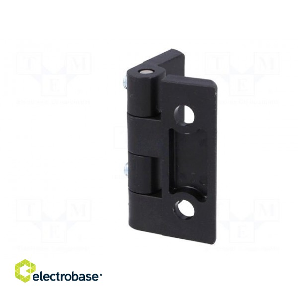 Hinge | Width: 50mm | polyamide | black | H: 50mm | with assembly stem фото 8