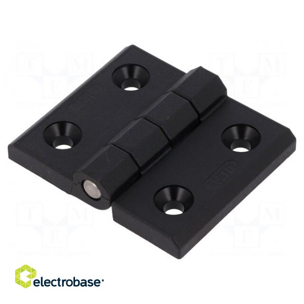 Hinge | Width: 60mm | technopolymer (PA) | black | H: 45mm image 1