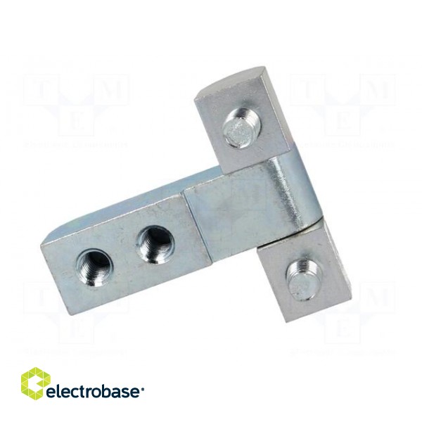 Hinge | Width: 61mm | zinc-plated steel | H: 55mm | with assembly stem image 3
