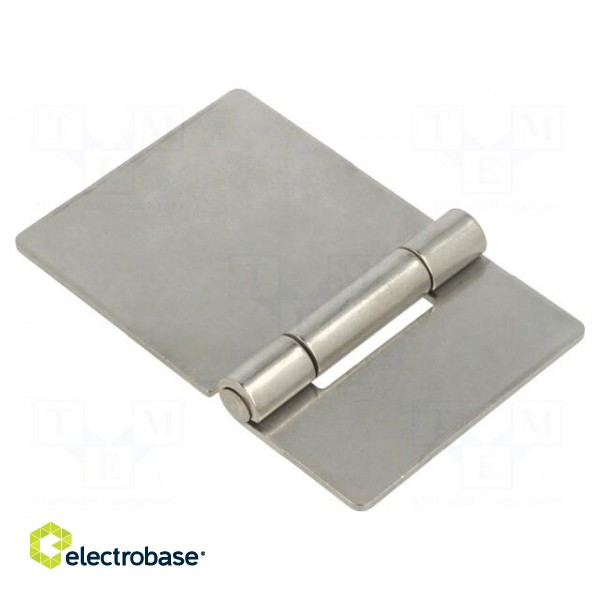 Hinge | Width: 90mm | stainless steel | H: 60mm | for welding image 1