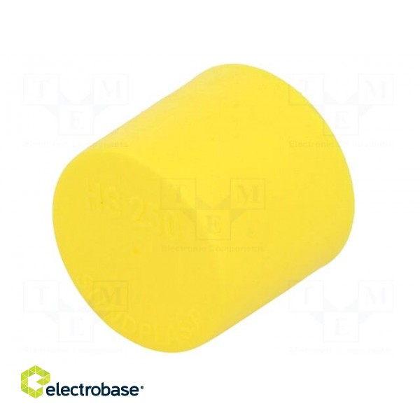 Cap | Body: yellow | Øint: 25mm | H: 23.5mm | Mat: LDPE | Mounting: push-in image 2