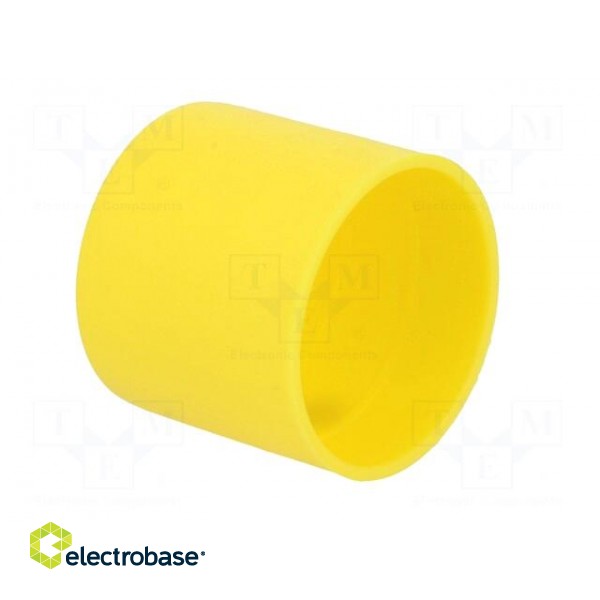 Cap | Body: yellow | Øint: 25mm | H: 23.5mm | Mat: LDPE | Mounting: push-in фото 4
