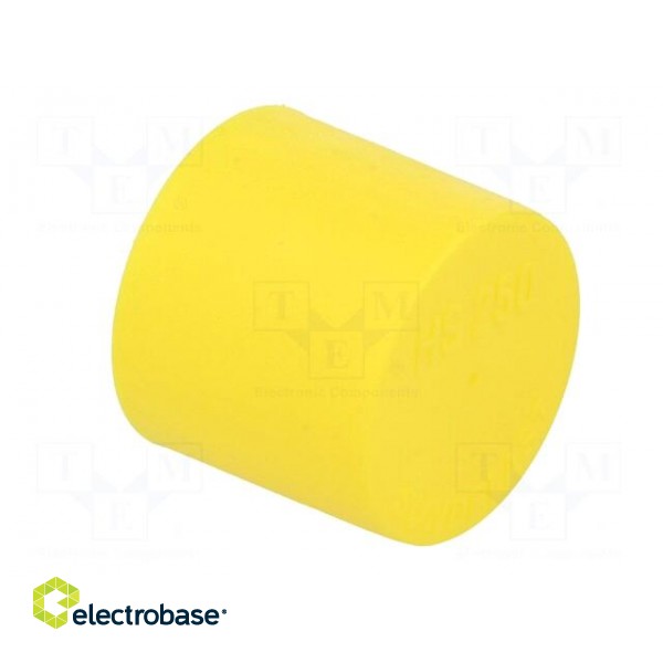 Cap | Body: yellow | Øint: 25mm | H: 23.5mm | Mat: LDPE | Mounting: push-in фото 8