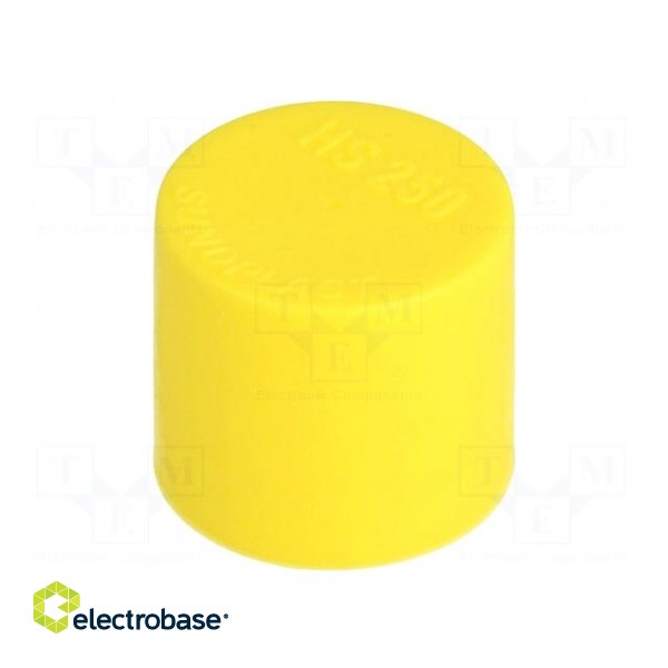 Cap | Body: yellow | Øint: 25mm | H: 23.5mm | Mat: LDPE | Mounting: push-in image 1