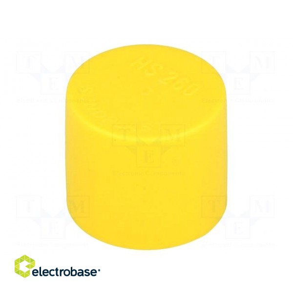 Cap | Body: yellow | Øint: 55.7mm | H: 20mm | Mat: LDPE | Mounting: push-in