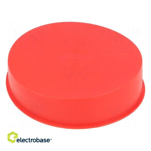 Plugs | Body: red | Out.diam: 102mm | H: 22.8mm | Mat: LDPE | Shape: round фото 1