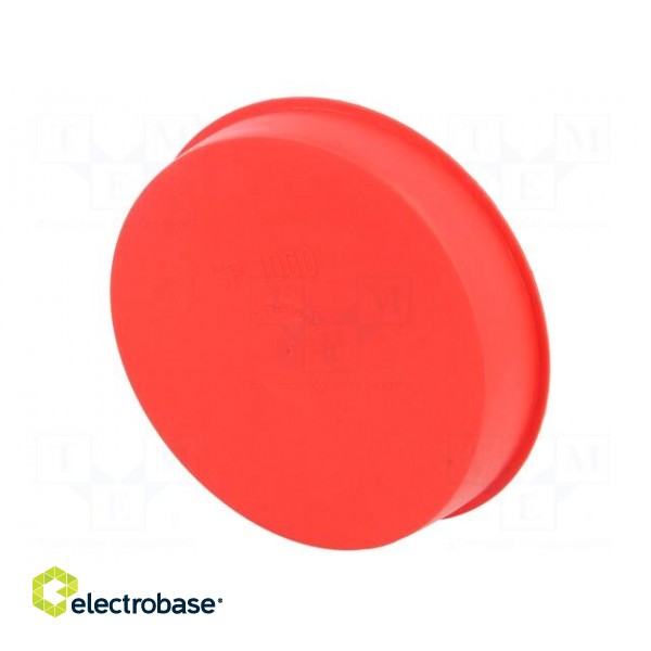 Plugs | Body: red | Out.diam: 102mm | H: 22.8mm | Mat: LDPE | Shape: round image 2