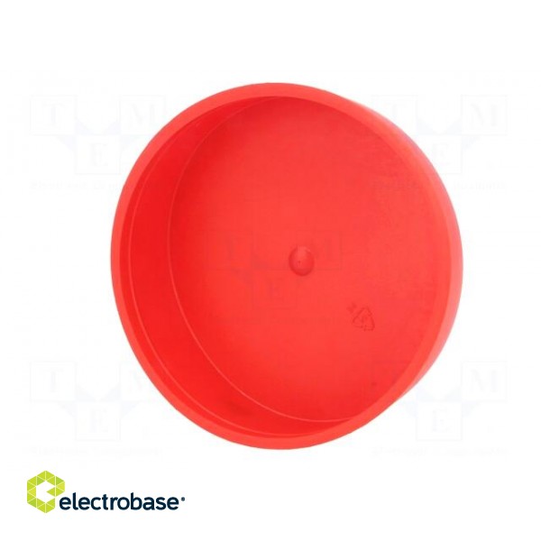 Plugs | Body: red | Out.diam: 102mm | H: 22.8mm | Mat: LDPE | Shape: round image 6