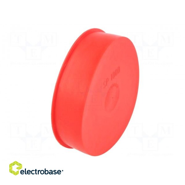 Plugs | Body: red | Out.diam: 102mm | H: 22.8mm | Mat: LDPE | Shape: round фото 8