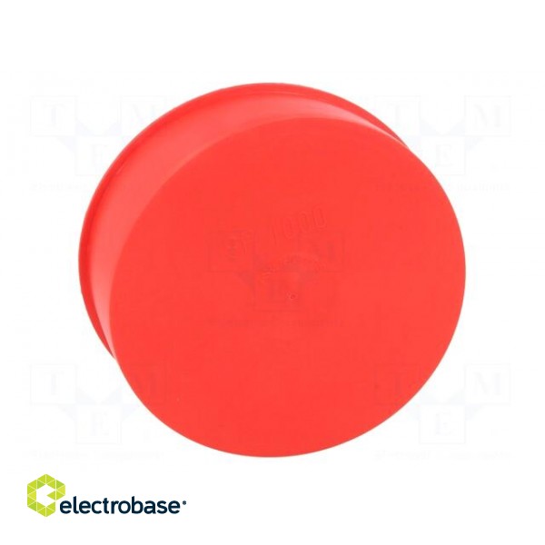 Plugs | Body: red | Out.diam: 102mm | H: 22.8mm | Mat: LDPE | Shape: round фото 9