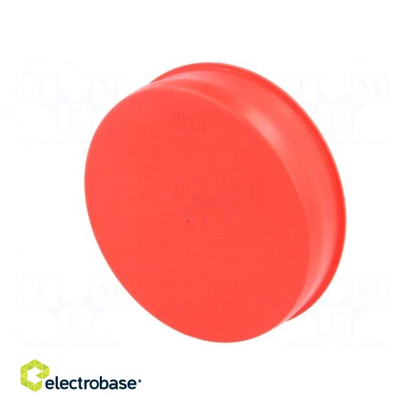 Plugs | Body: red | Out.diam: 103.3mm | H: 23mm | Mat: LDPE | Shape: round image 2