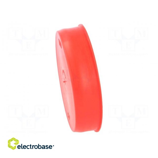 Plugs | Body: red | Out.diam: 103.3mm | H: 23mm | Mat: LDPE | Shape: round image 3