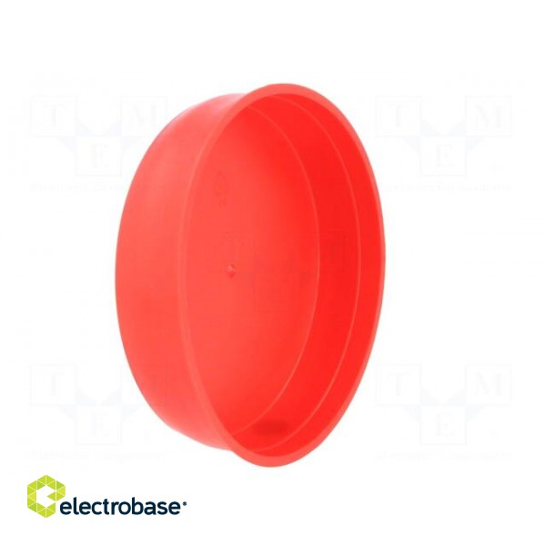 Plugs | Body: red | Out.diam: 103.3mm | H: 23mm | Mat: LDPE | Shape: round фото 4