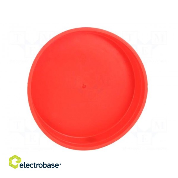 Plugs | Body: red | Out.diam: 103.3mm | H: 23mm | Mat: LDPE | Shape: round paveikslėlis 5