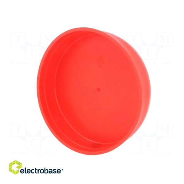 Plugs | Body: red | Out.diam: 103.3mm | H: 23mm | Mat: LDPE | Shape: round paveikslėlis 6