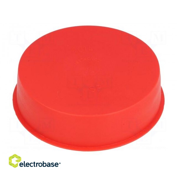 Plugs | Body: red | Out.diam: 103.4mm | H: 28mm | Mat: LDPE | Shape: round фото 1