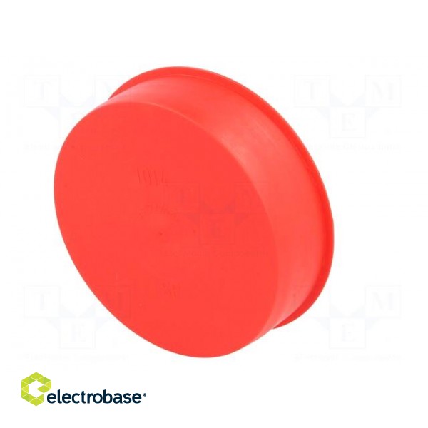 Plugs | Body: red | Out.diam: 103.4mm | H: 28mm | Mat: LDPE | Shape: round фото 2