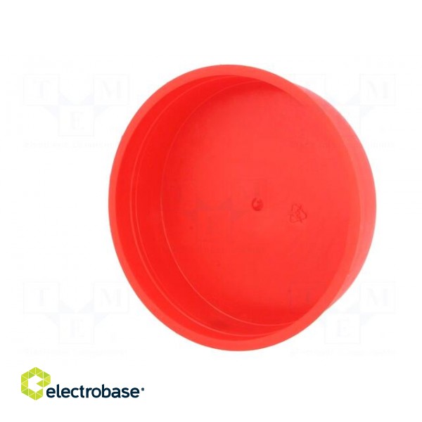 Plugs | Body: red | Out.diam: 103.4mm | H: 28mm | Mat: LDPE | Shape: round фото 6