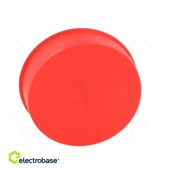Plugs | Body: red | Out.diam: 103.4mm | H: 28mm | Mat: LDPE | Shape: round фото 9