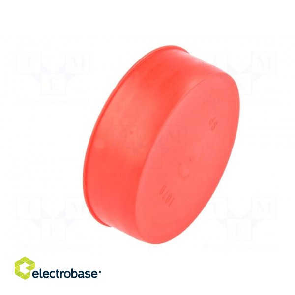 Plugs | Body: red | Out.diam: 110mm | H: 31mm | Mat: LDPE | Shape: round image 8