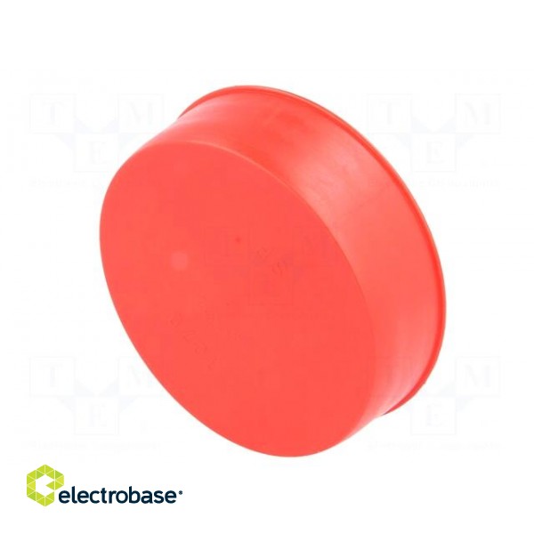 Plugs | Body: red | Out.diam: 110mm | H: 31mm | Mat: LDPE | Shape: round image 2