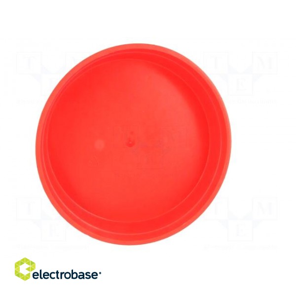 Plugs | Body: red | Out.diam: 110mm | H: 31mm | Mat: LDPE | Shape: round image 5