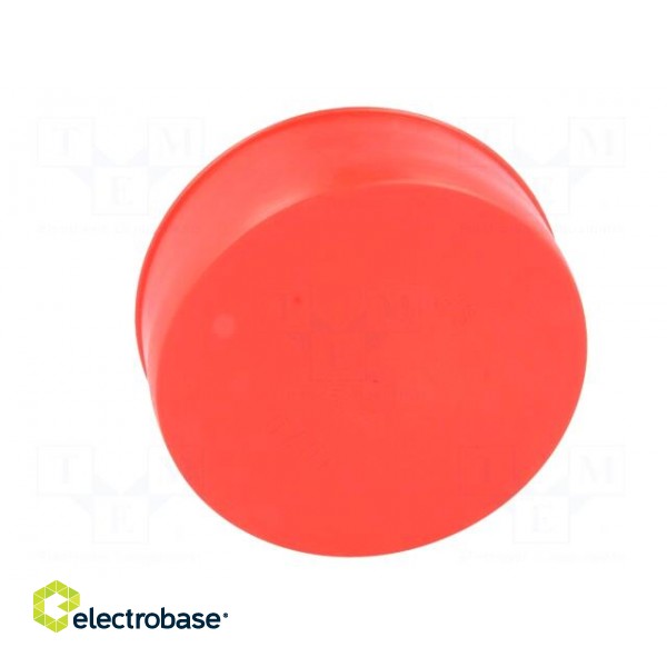 Plugs | Body: red | Out.diam: 110mm | H: 31mm | Mat: LDPE | Shape: round image 9