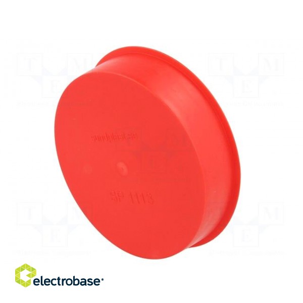 Plugs | Body: red | Out.diam: 112.5mm | H: 27.5mm | Mat: LDPE image 2