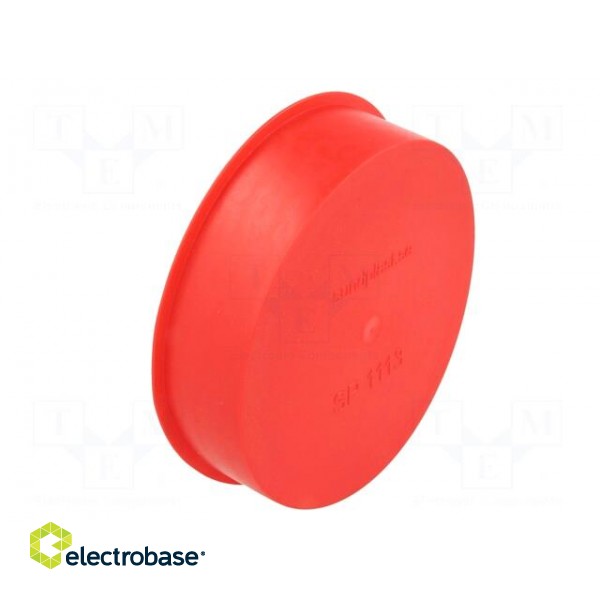 Plugs | Body: red | Out.diam: 112.5mm | H: 27.5mm | Mat: LDPE | push-in image 8