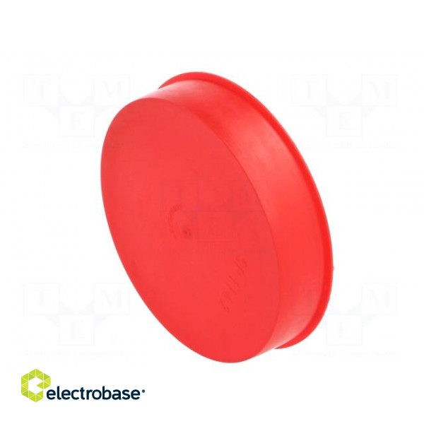 Plugs | Body: red | Out.diam: 115.6mm | H: 23mm | Mat: LDPE | push-in image 2