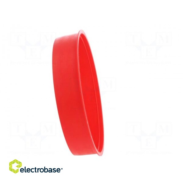 Plugs | Body: red | Out.diam: 115.6mm | H: 23mm | Mat: LDPE | Shape: round фото 3