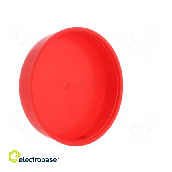 Plugs | Body: red | Out.diam: 115.6mm | H: 23mm | Mat: LDPE | Shape: round image 4