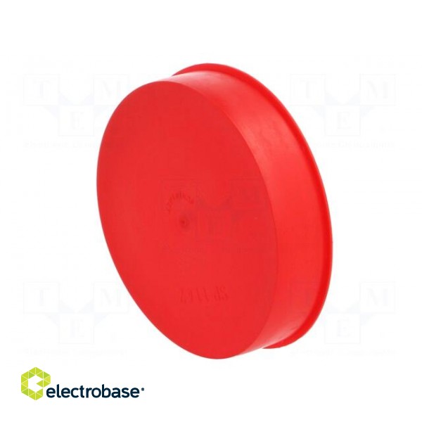 Plugs | Body: red | Out.diam: 119.9mm | H: 28.9mm | Mat: LDPE paveikslėlis 2