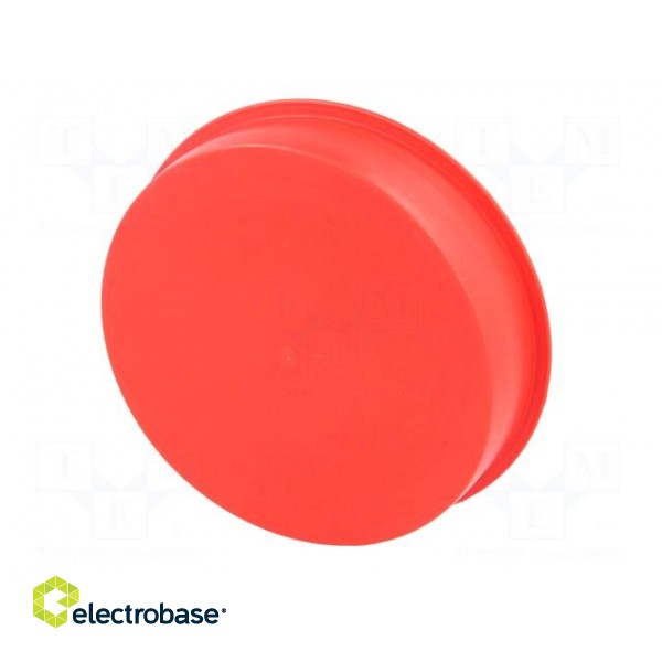 Plugs | Body: red | Out.diam: 128mm | H: 25mm | Mat: LDPE | Shape: round paveikslėlis 2