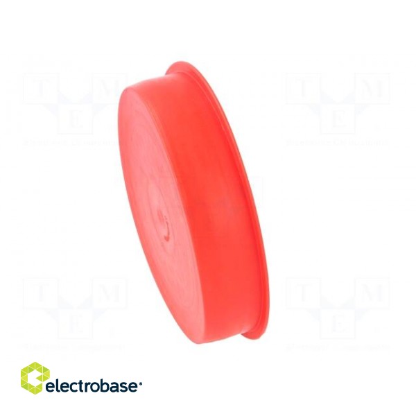 Plugs | Body: red | Out.diam: 128mm | H: 25mm | Mat: LDPE | Shape: round paveikslėlis 3
