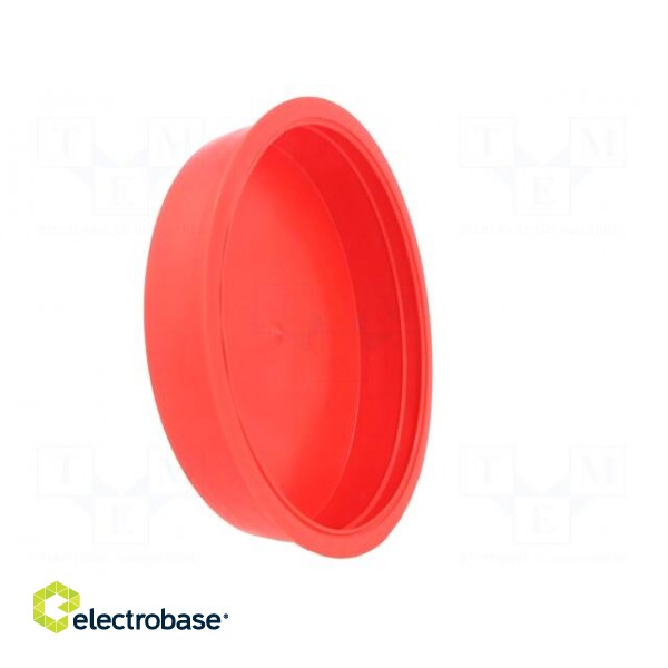 Plugs | Body: red | Out.diam: 128mm | H: 25mm | Mat: LDPE | Shape: round paveikslėlis 4